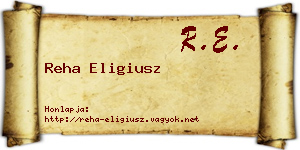 Reha Eligiusz névjegykártya